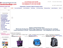 Tablet Screenshot of handinhandbags.com
